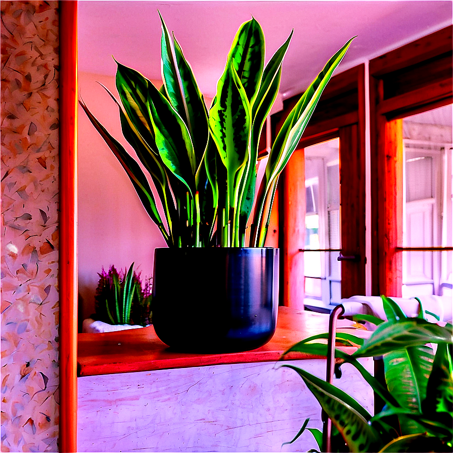 Snake Plant In Living Room Png 06122024 PNG image