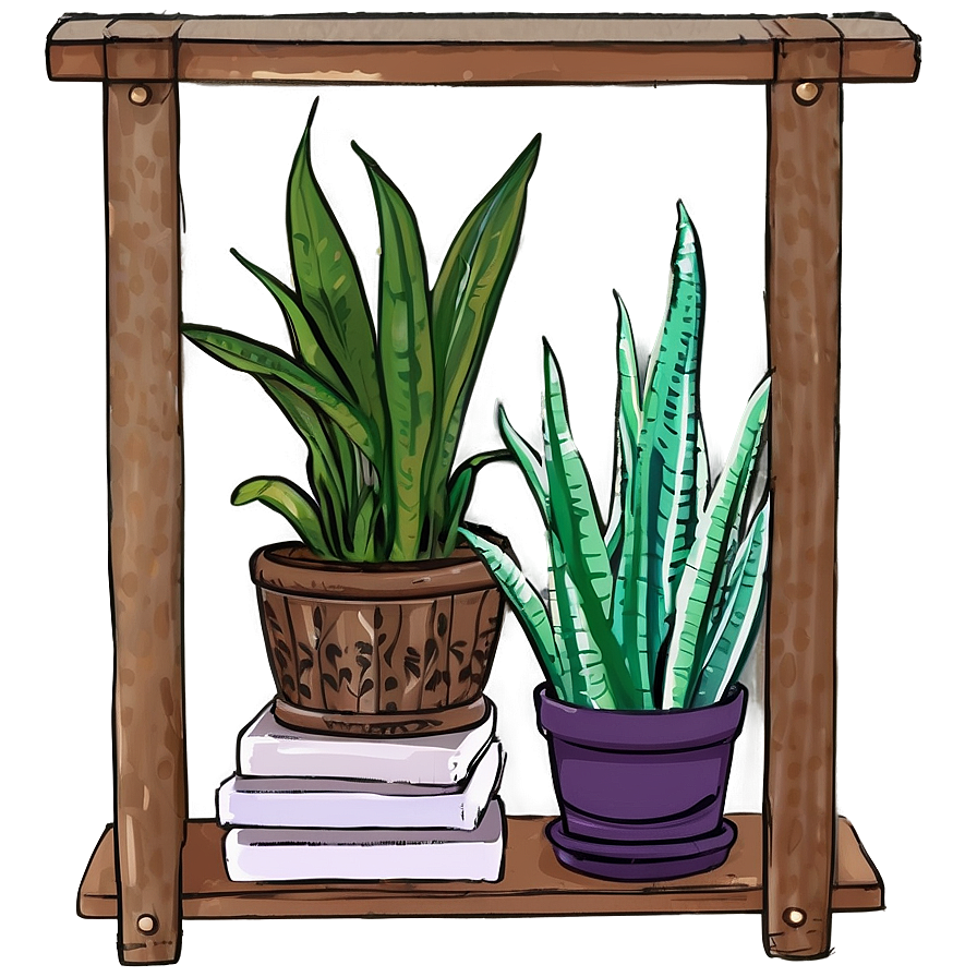 Snake Plant On Shelf Png Eli32 PNG image