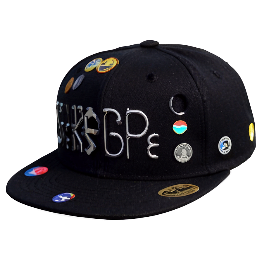 Snapback With Stickers Png 06262024 PNG image