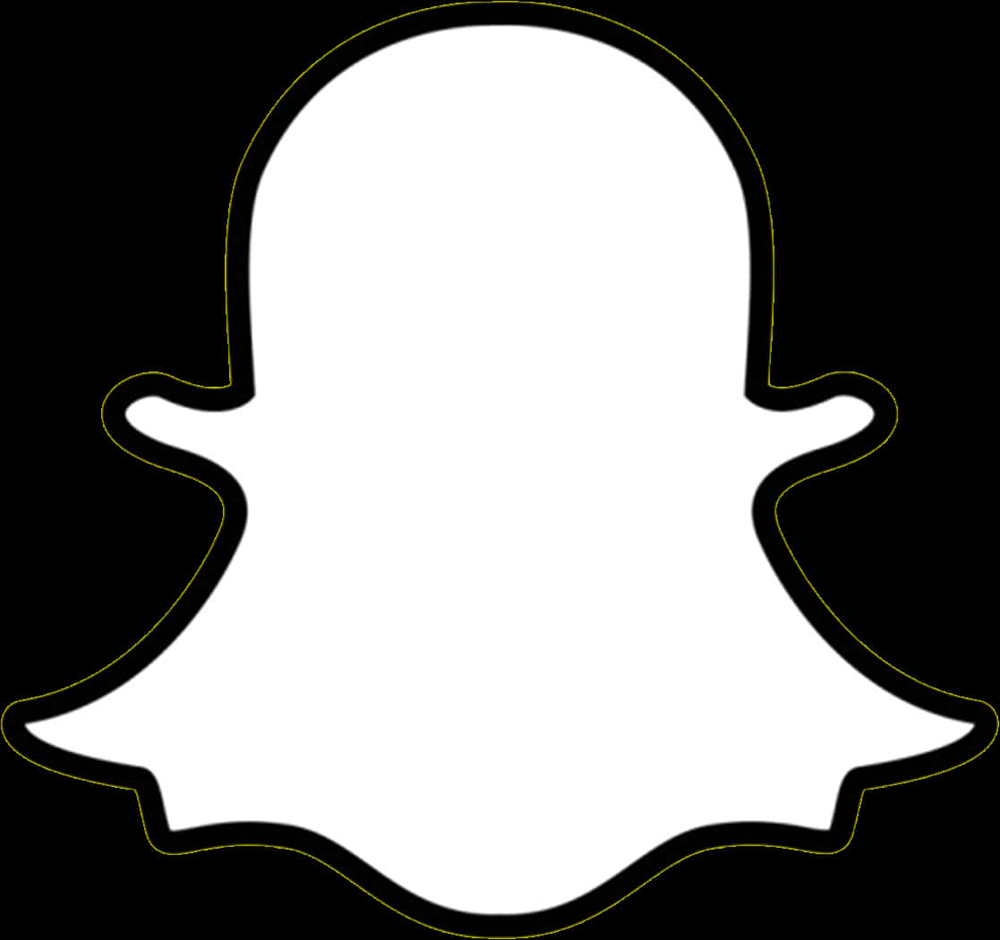 Snapchat_ Ghost_ Logo_ Outline PNG image