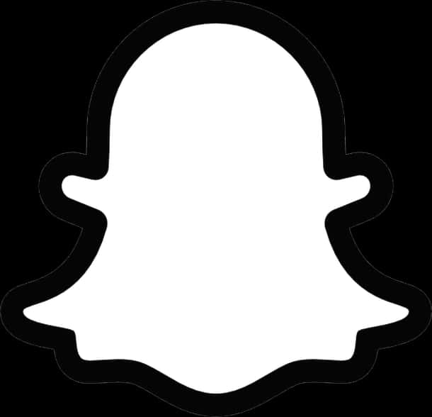 Snapchat_ Ghost_ Logo_ Outline PNG image