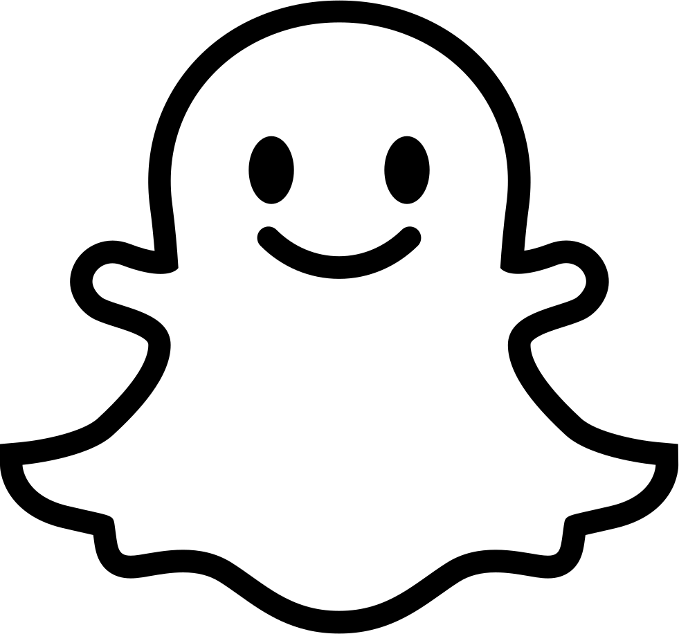 Snapchat_ Ghost_ Logo_ Outline PNG image