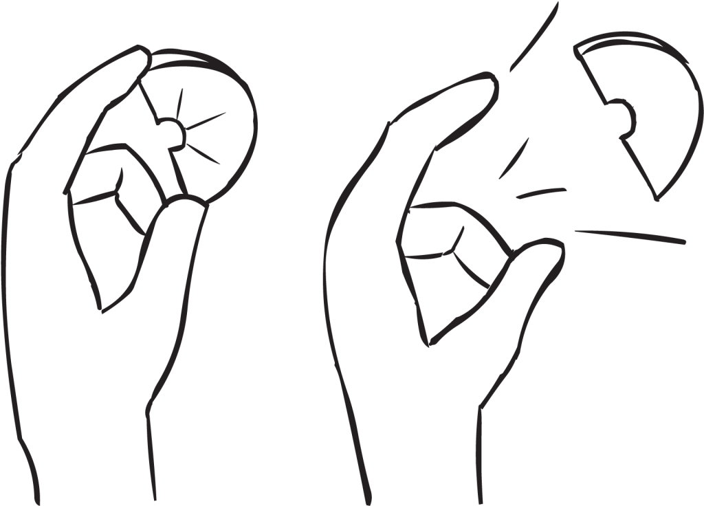 Snapchat Logo Hand Gesture Sketch PNG image