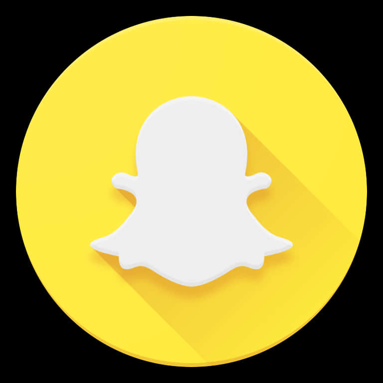 Snapchat Logo Yellow Background PNG image