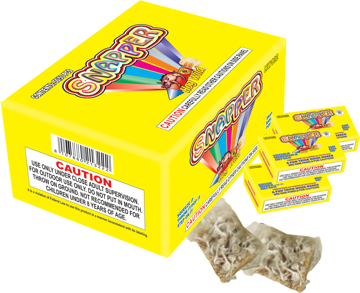 Snappers Firework Poppers Packaging PNG image