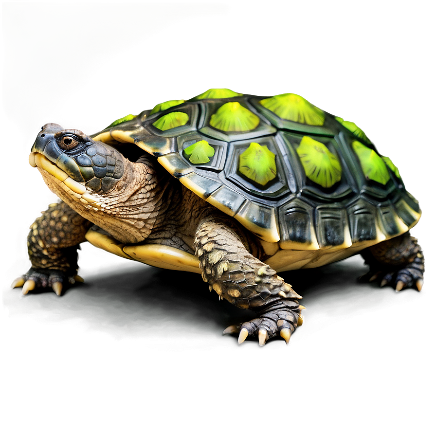 Snapping Turtle In Forest Setting Png Pyd PNG image