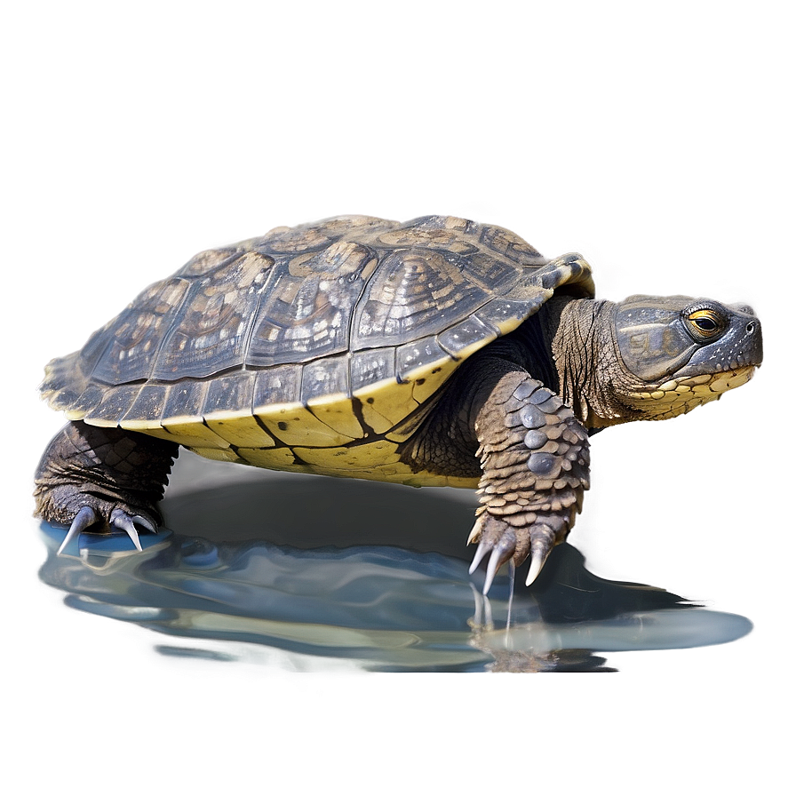 Snapping Turtle In Shallow Water Png Uqx PNG image