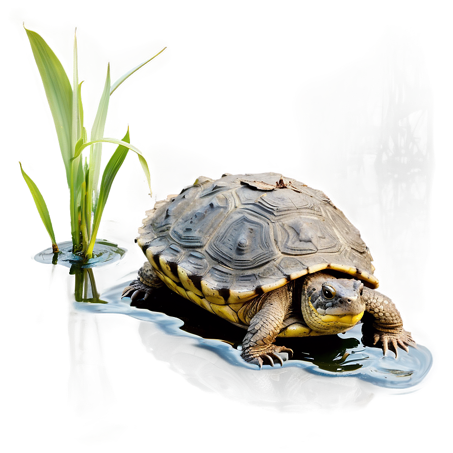 Snapping Turtle In Wetland Environment Png Cep70 PNG image