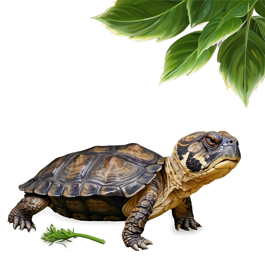 Snapping Turtle Under Leaf Shadow Png 96 PNG image