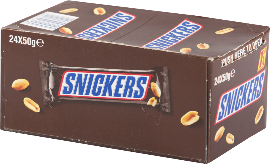 Snickers Chocolate Bar Box24 Pack PNG image