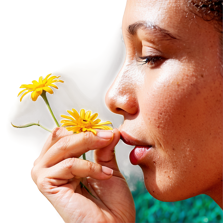 Sniffing Flower Nose Png 31 PNG image