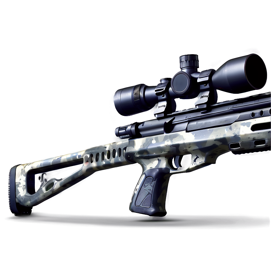 Sniper Rifle In Urban Camo Png Aqj61 PNG image