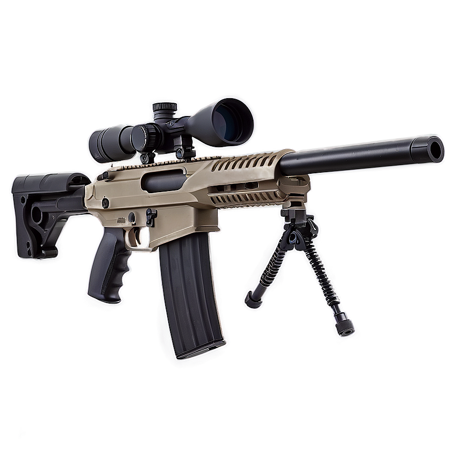 Sniper Rifle With Bipod Png 06262024 PNG image