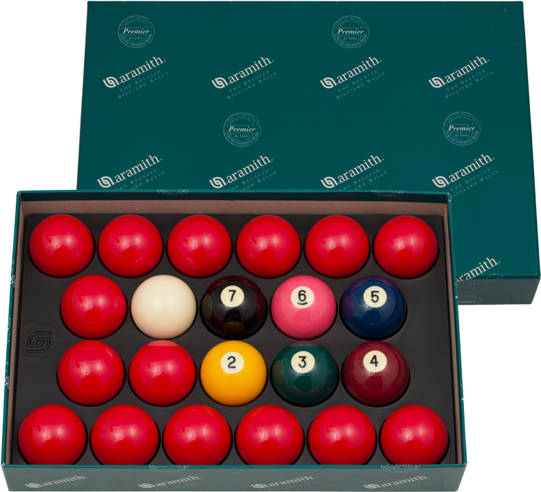 Snooker Balls Setin Box PNG image