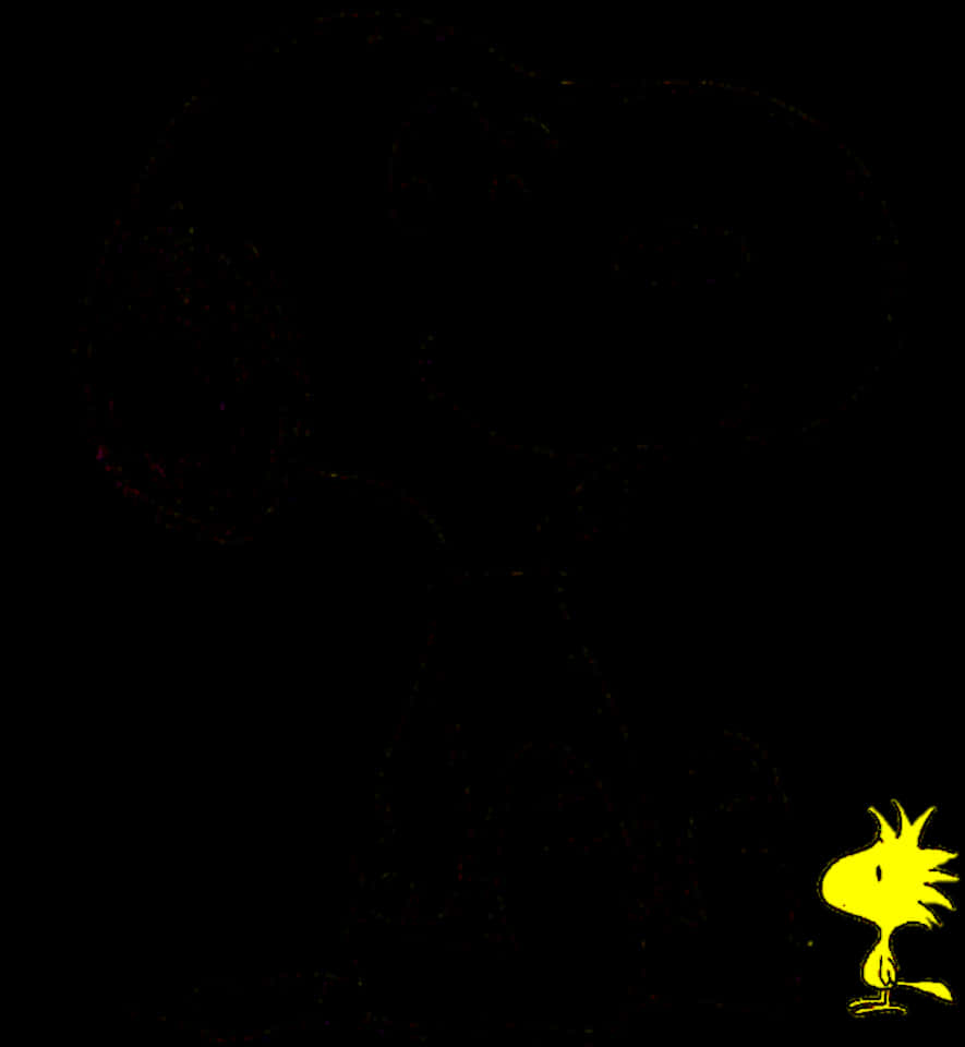 Snoopyand Woodstock Silhouette PNG image