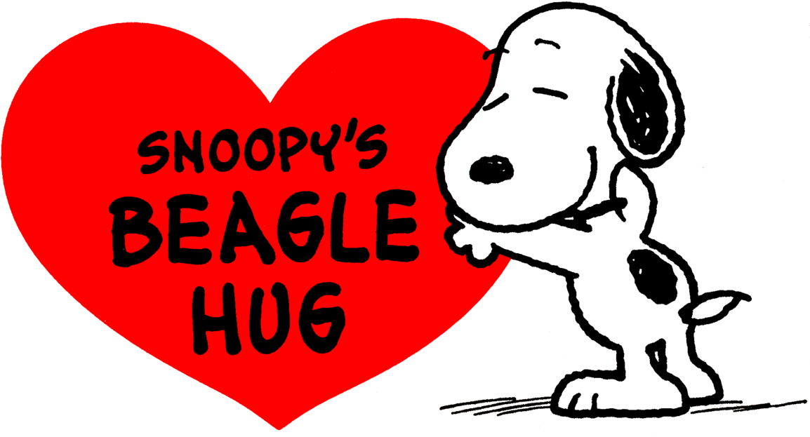 Snoopys Beagle Hug PNG image