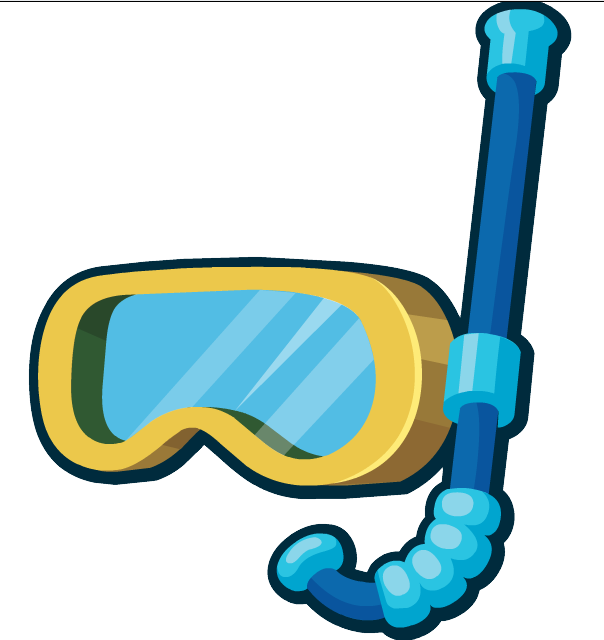 Snorkeling Gear Vector Illustration PNG image