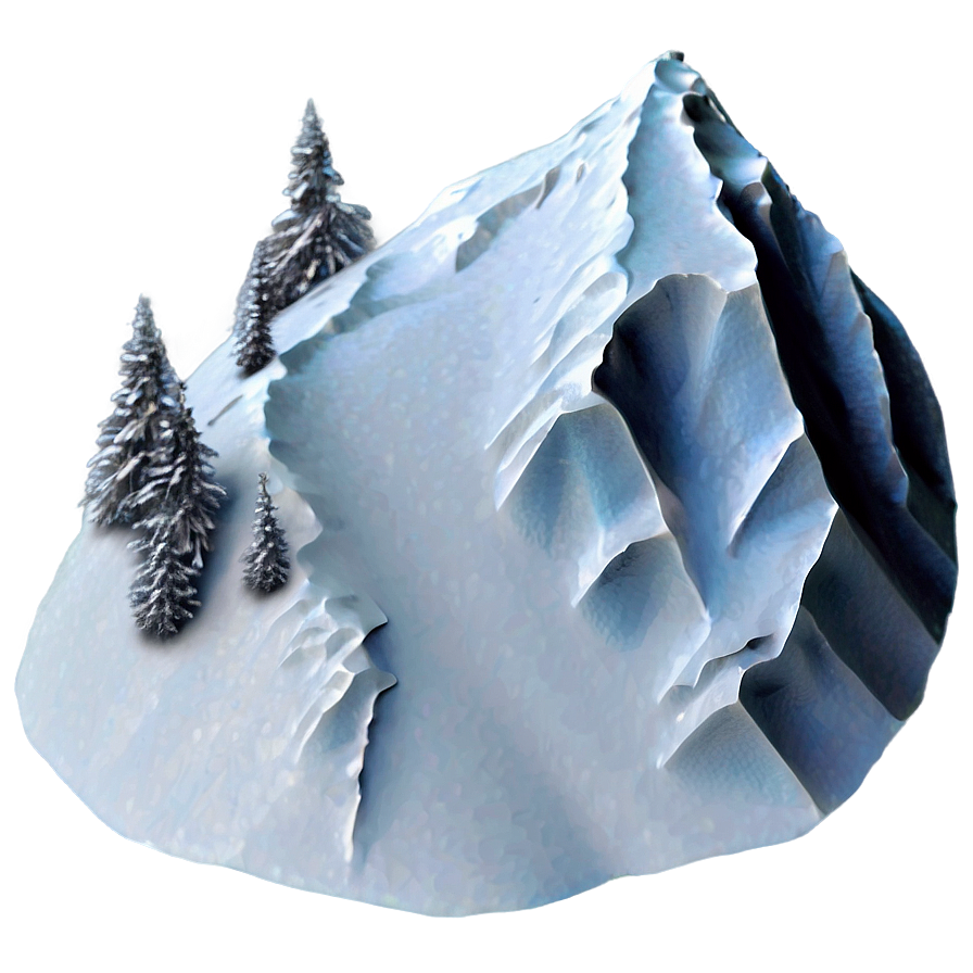 Snow Avalanche Mountain Png 04292024 PNG image