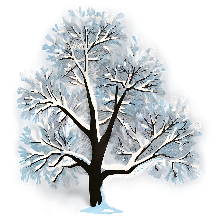 Snow Blanketed Tree Png Hkr3 PNG image