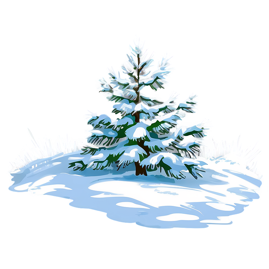 Snow Blanketed Tree Png Pcu77 PNG image