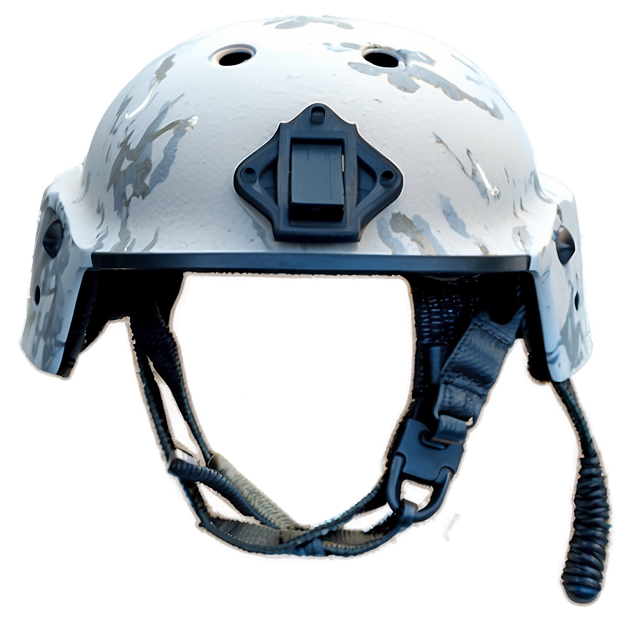 Snow Camo Combat Helmet Png 24 PNG image