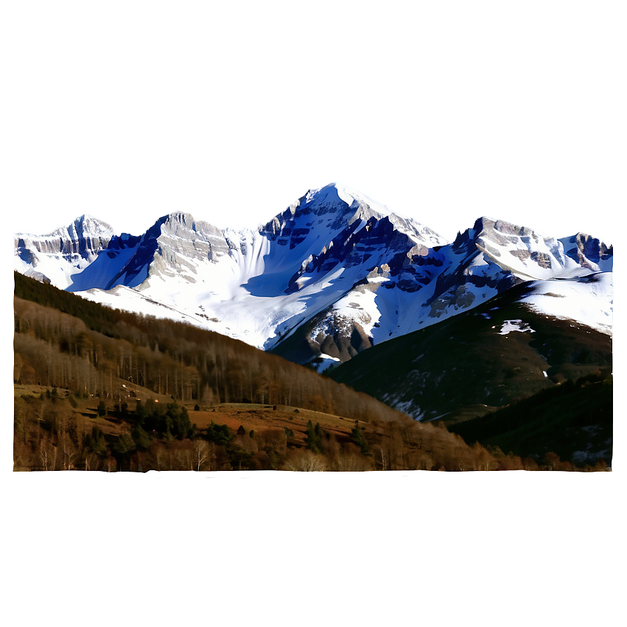 Snow-capped Peaks Panorama Png 04292024 PNG image