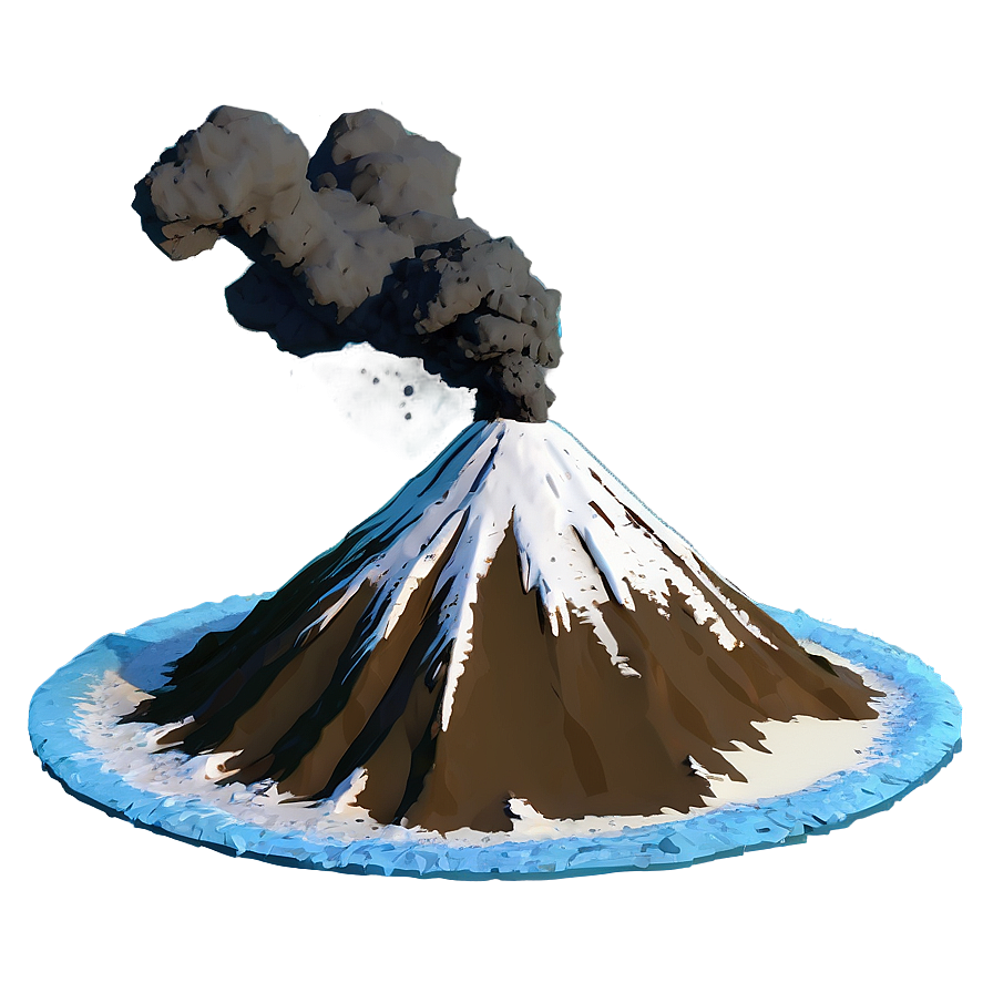 Snow-capped Volcano Png Hxo7 PNG image