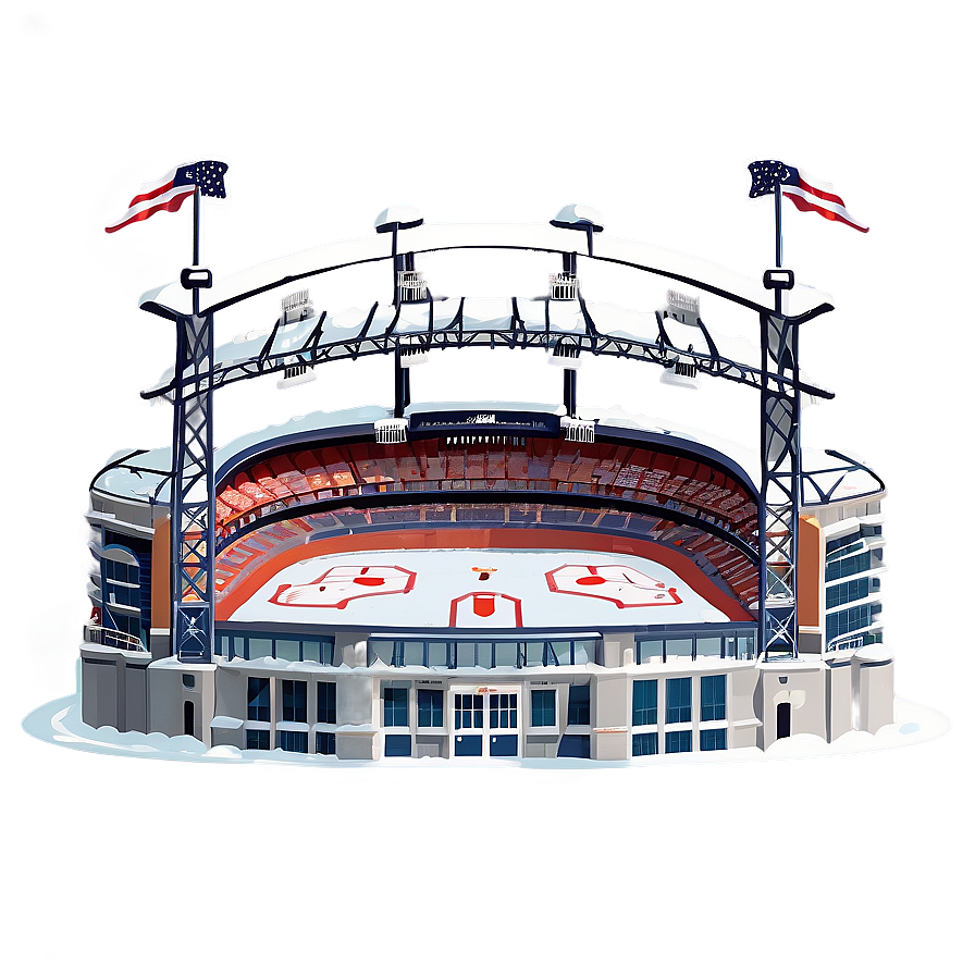 Snow Covered Baseball Stadium Winter Png 25 PNG image