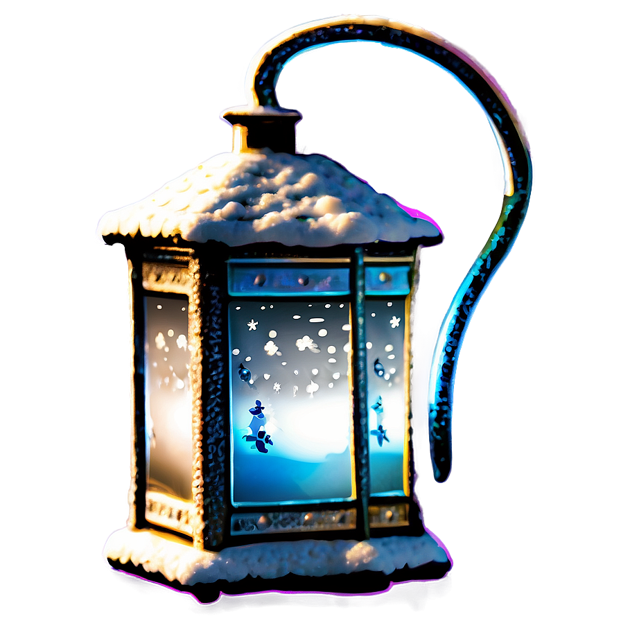 Snow Covered Christmas Lantern Png 06252024 PNG image