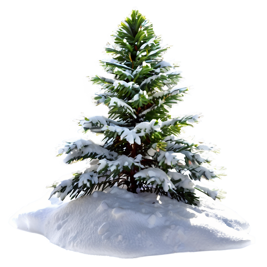 Snow-covered Christmas Tree Png 06212024 PNG image