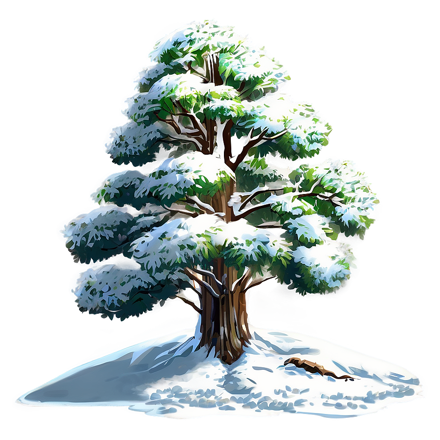 Snow-covered Giant Tree Png 61 PNG image