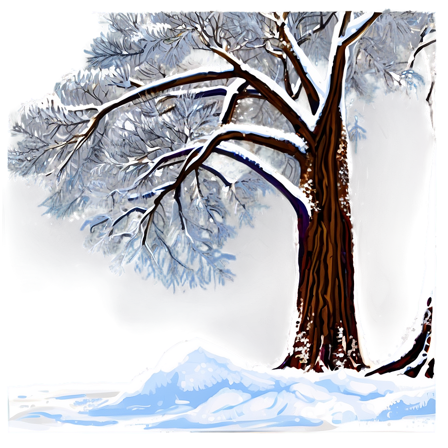 Snow-covered Giant Tree Png 68 PNG image