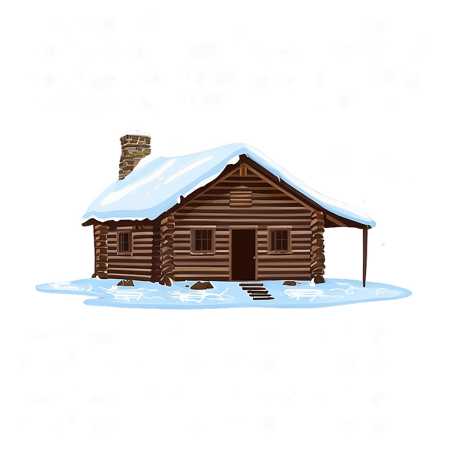 Snow-covered Log Cabin Png 21 PNG image