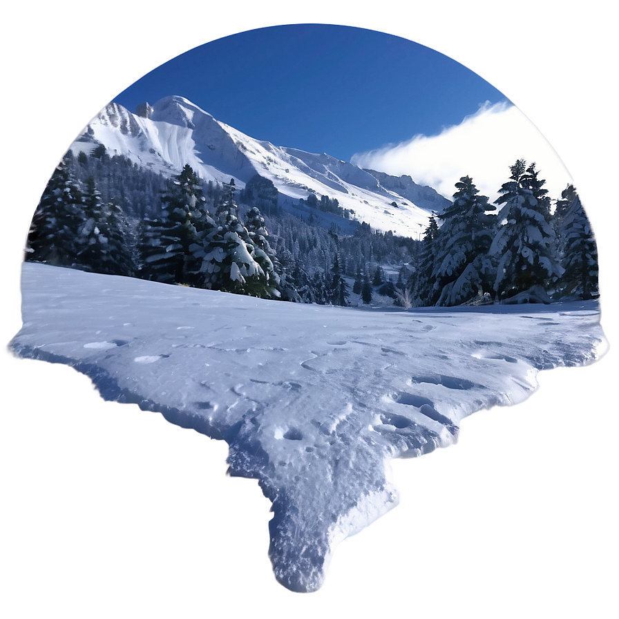 Snow-covered Mountain Landscape Png Pmo99 PNG image