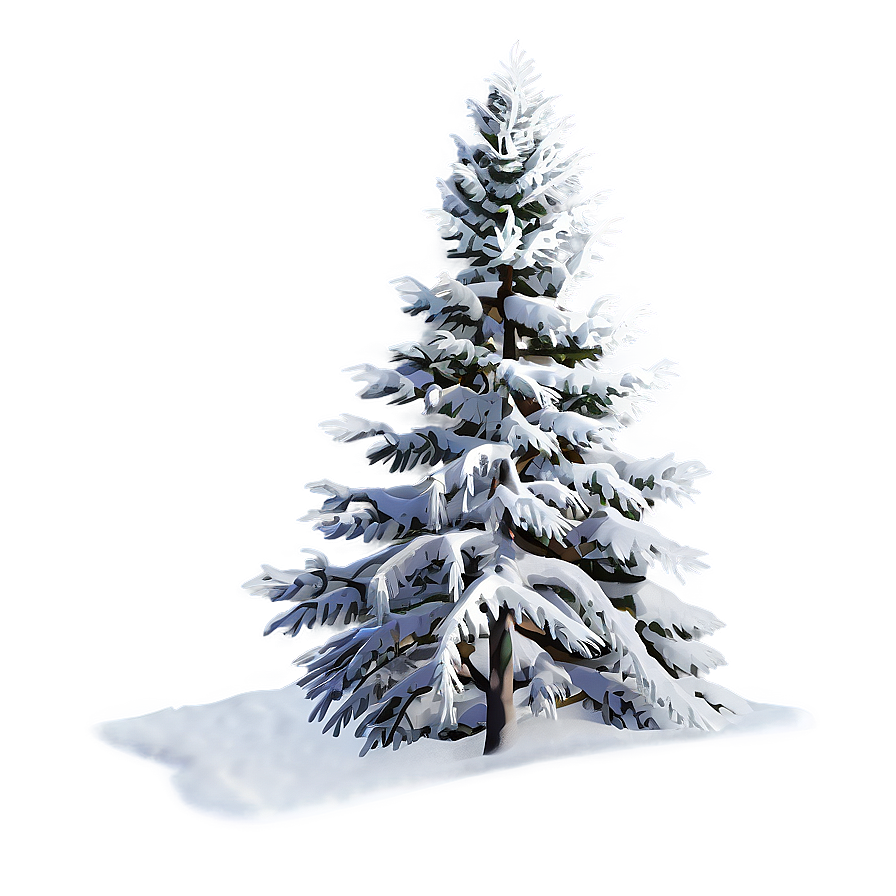 Snow-covered Pine Trees Png 05252024 PNG image