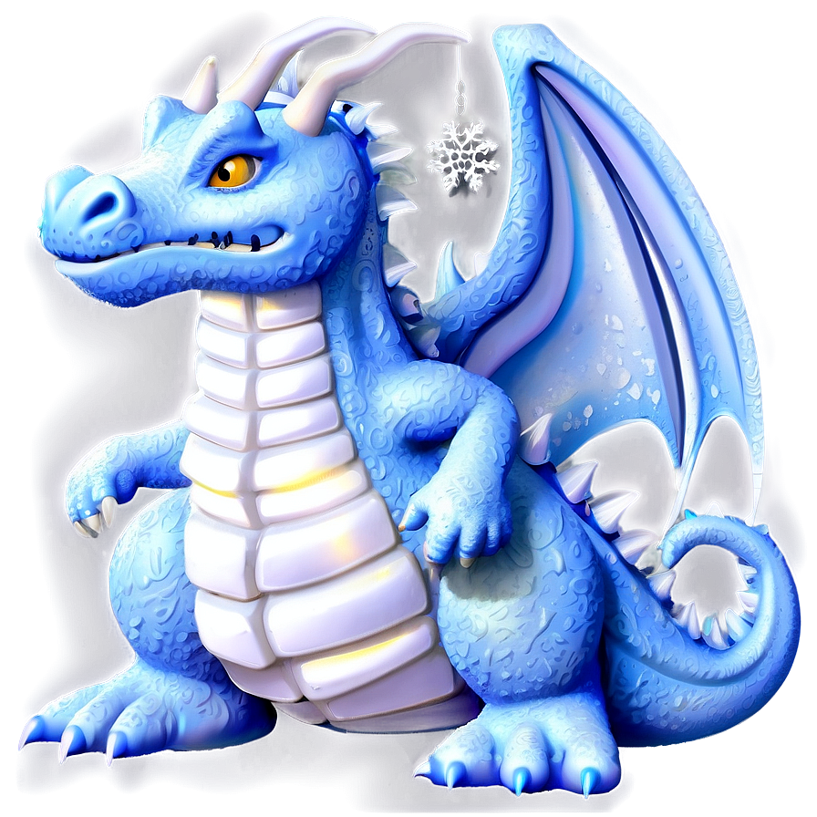 Snow Dragon In Winter Png 90 PNG image