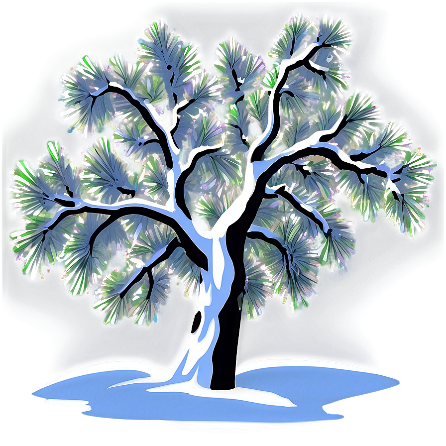 Snow Draped Tree Png 06212024 PNG image