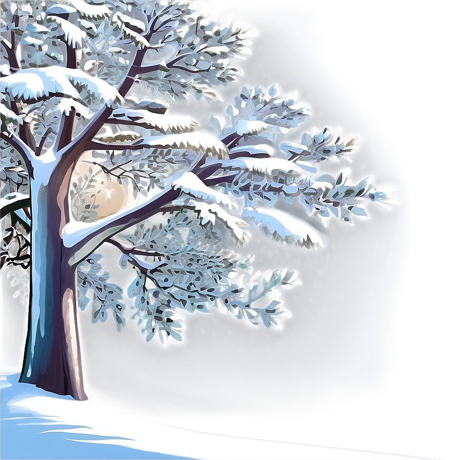 Snow Drift Trees Png 34 PNG image