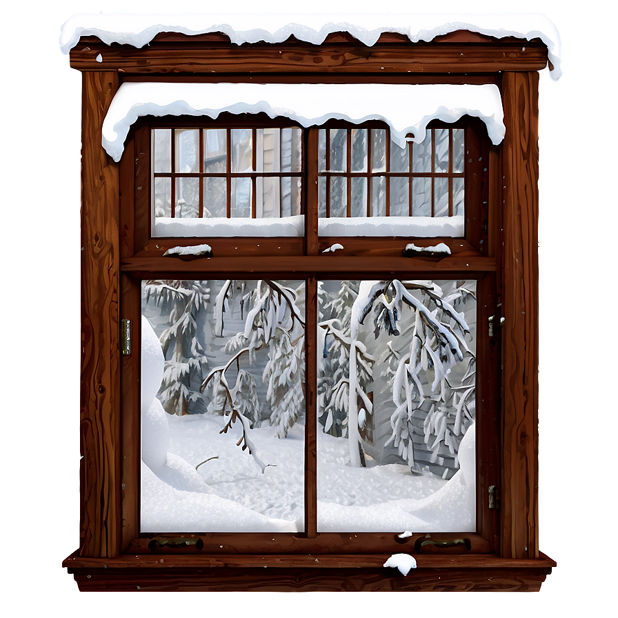 Snow Encrusted Window Png 27 PNG image