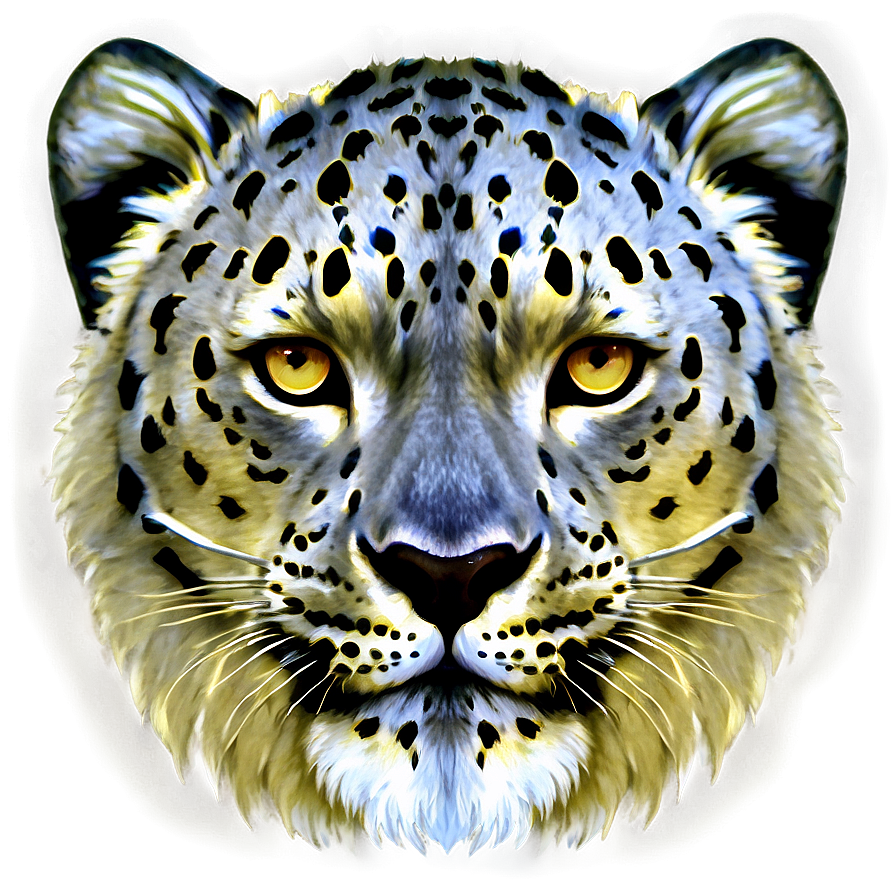 Snow Leopard Face Closeup Png 06122024 PNG image