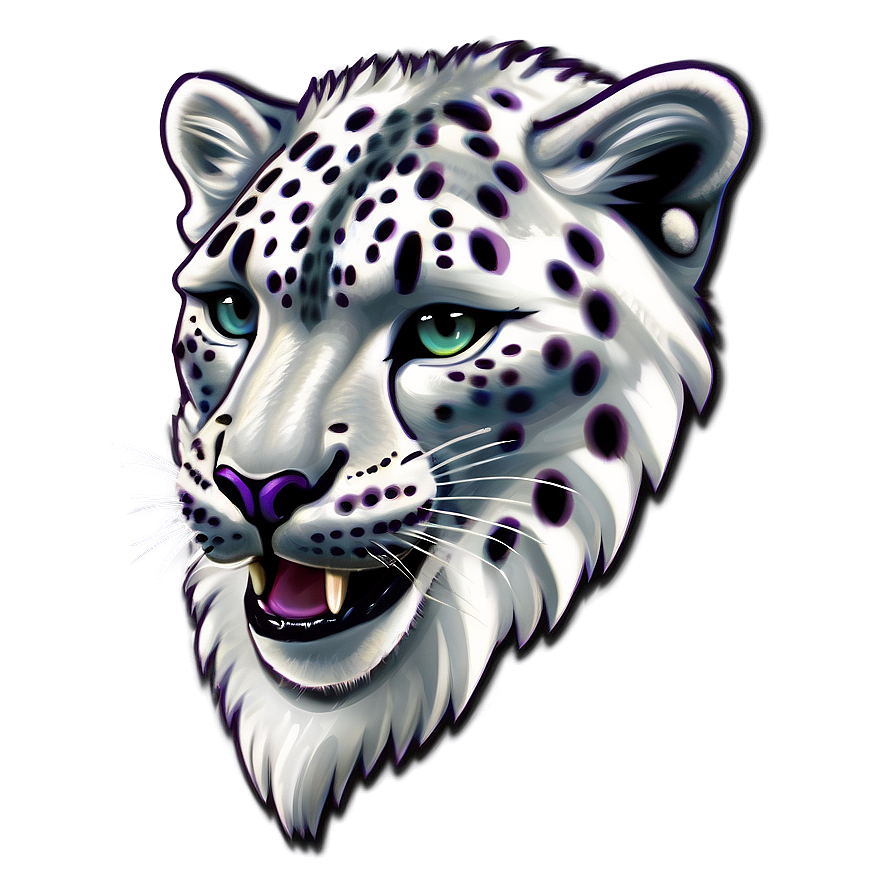 Snow Leopard Illustration Png 06122024 PNG image