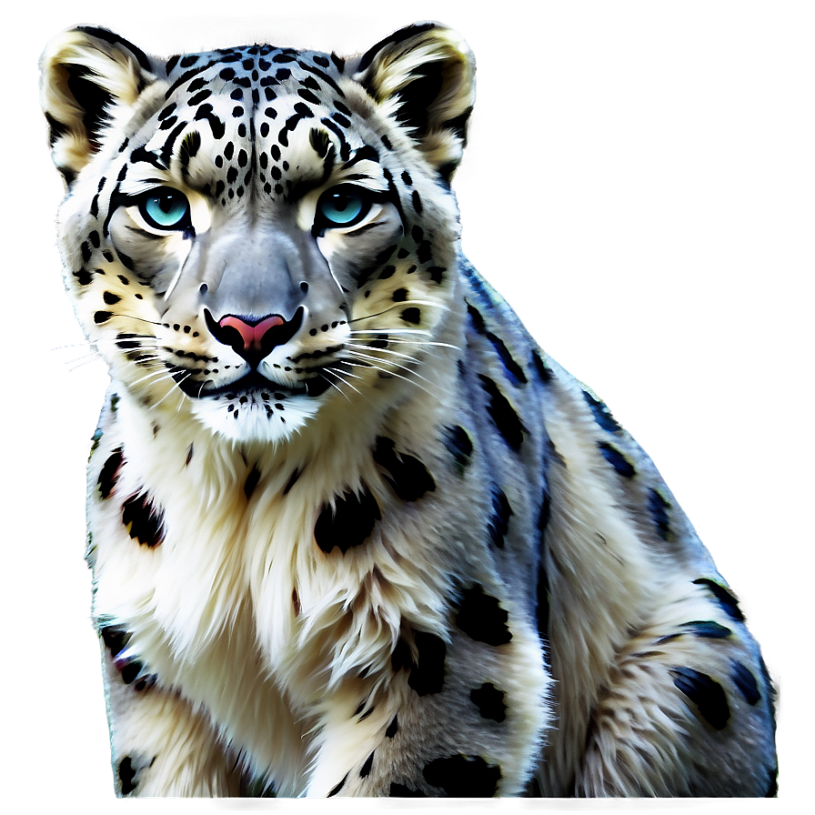 Snow Leopard Illustration Png 9 PNG image