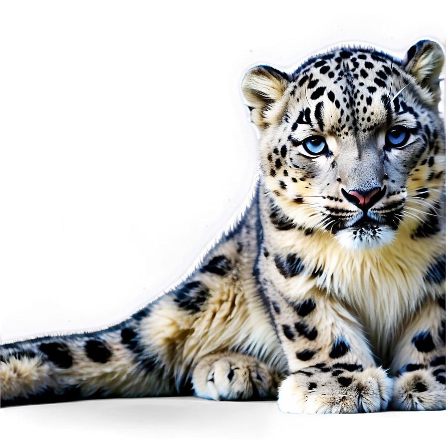 Snow Leopard In A Snowstorm Png Eba PNG image