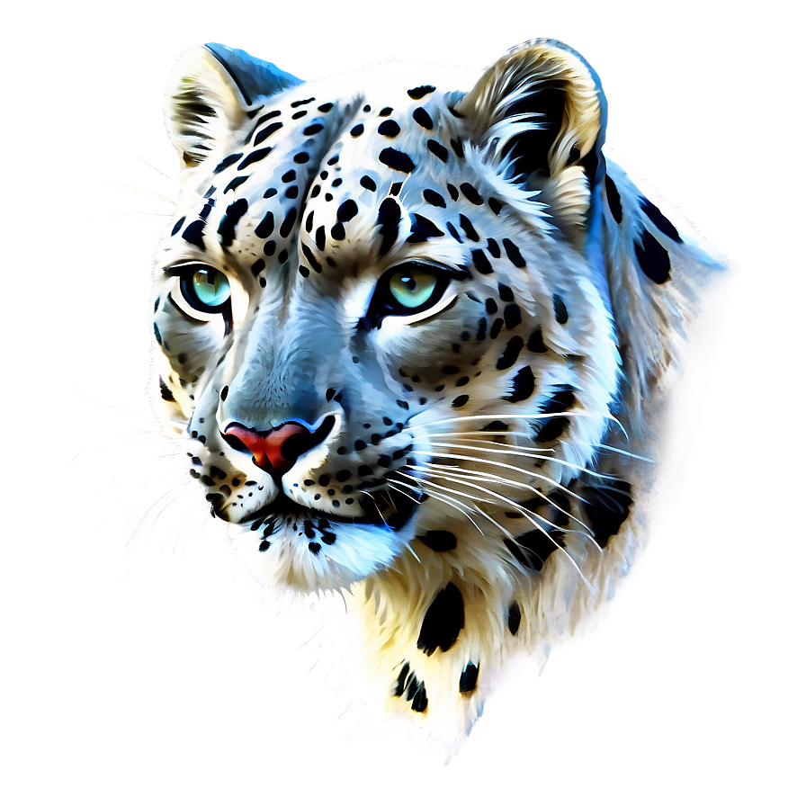 Snow Leopard Sketch Art Png 06122024 PNG image