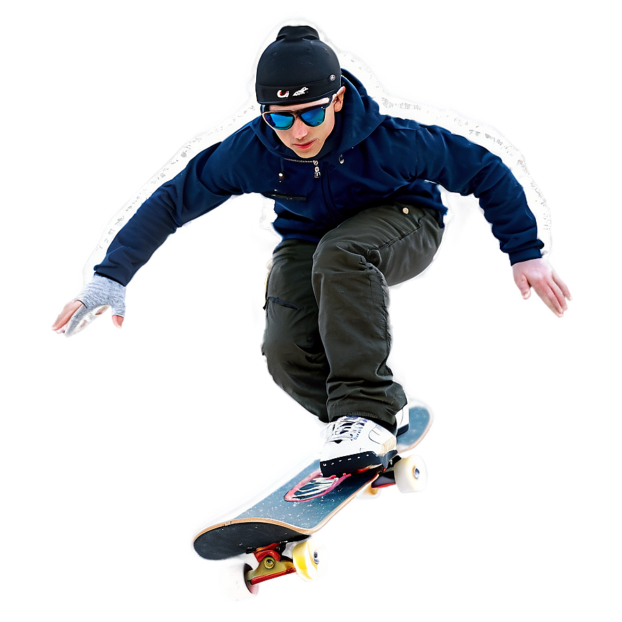 Snow Skateboarding Png 19 PNG image