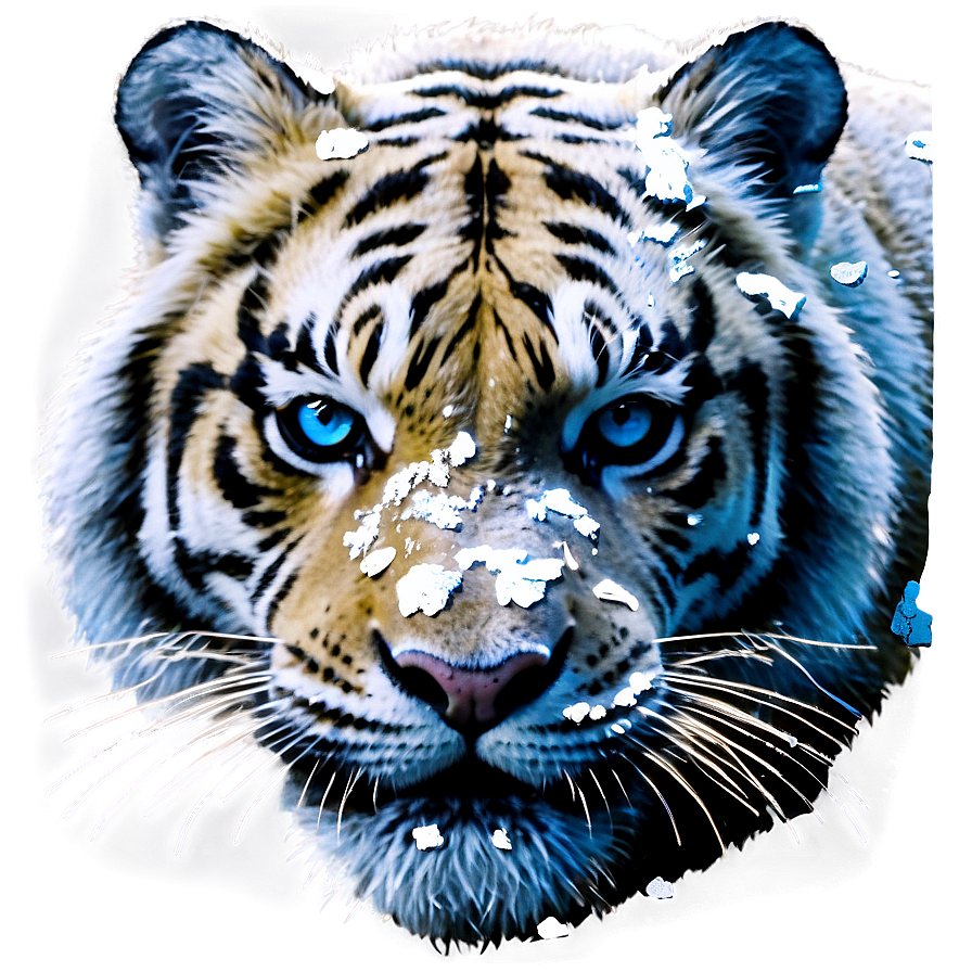 Snow Tiger Stern Look Png Aaj78 PNG image