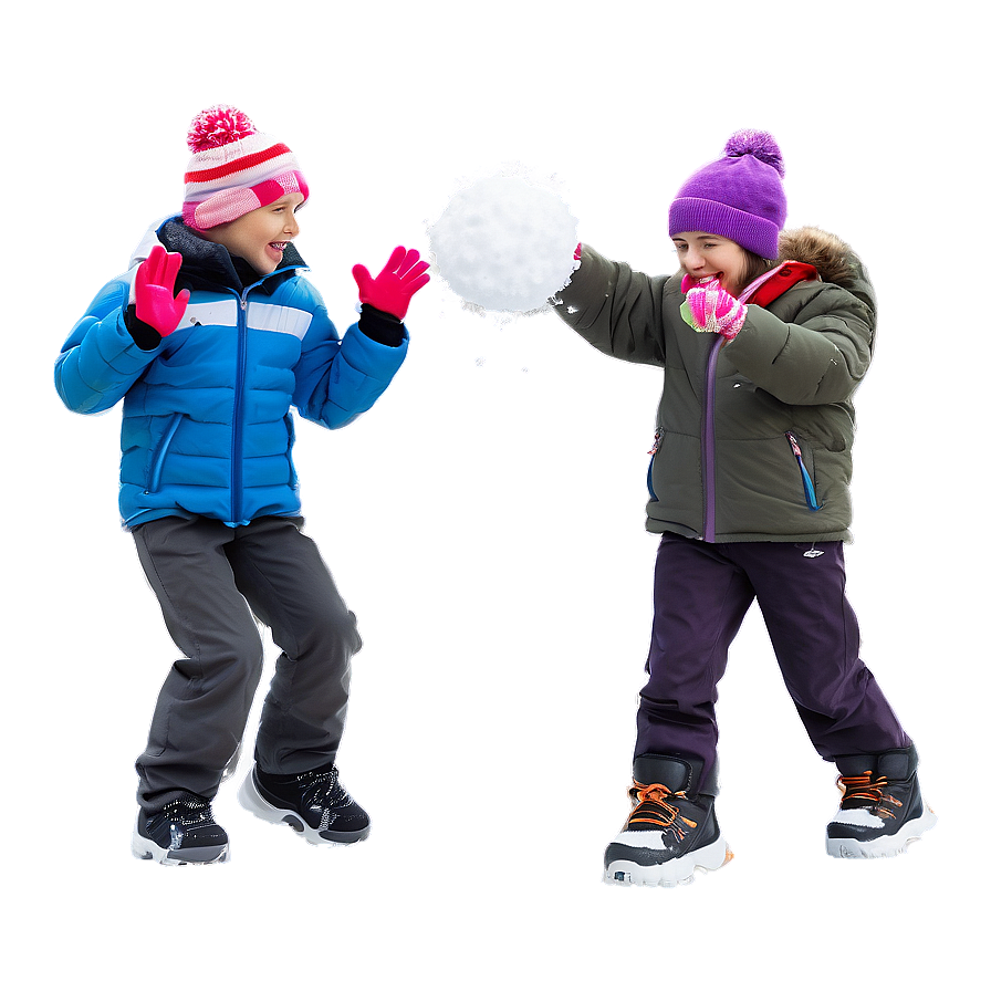 Snowball Fight Fun Png Gef48 PNG image