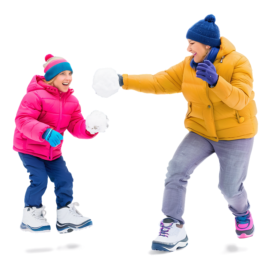 Snowball Fight Fun Png Uih29 PNG image