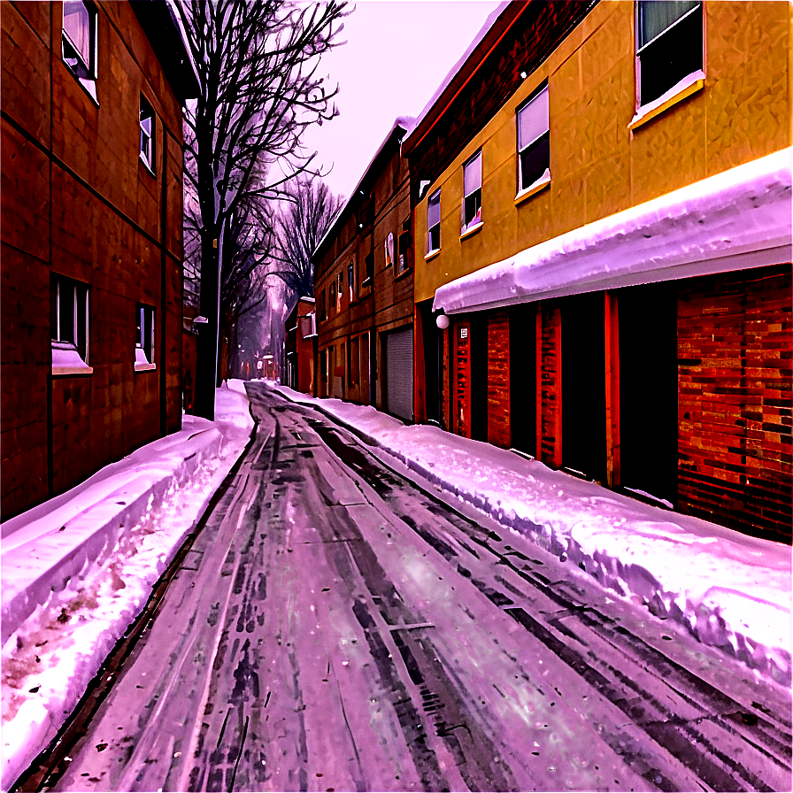 Snowfall In Alleyway Png 67 PNG image