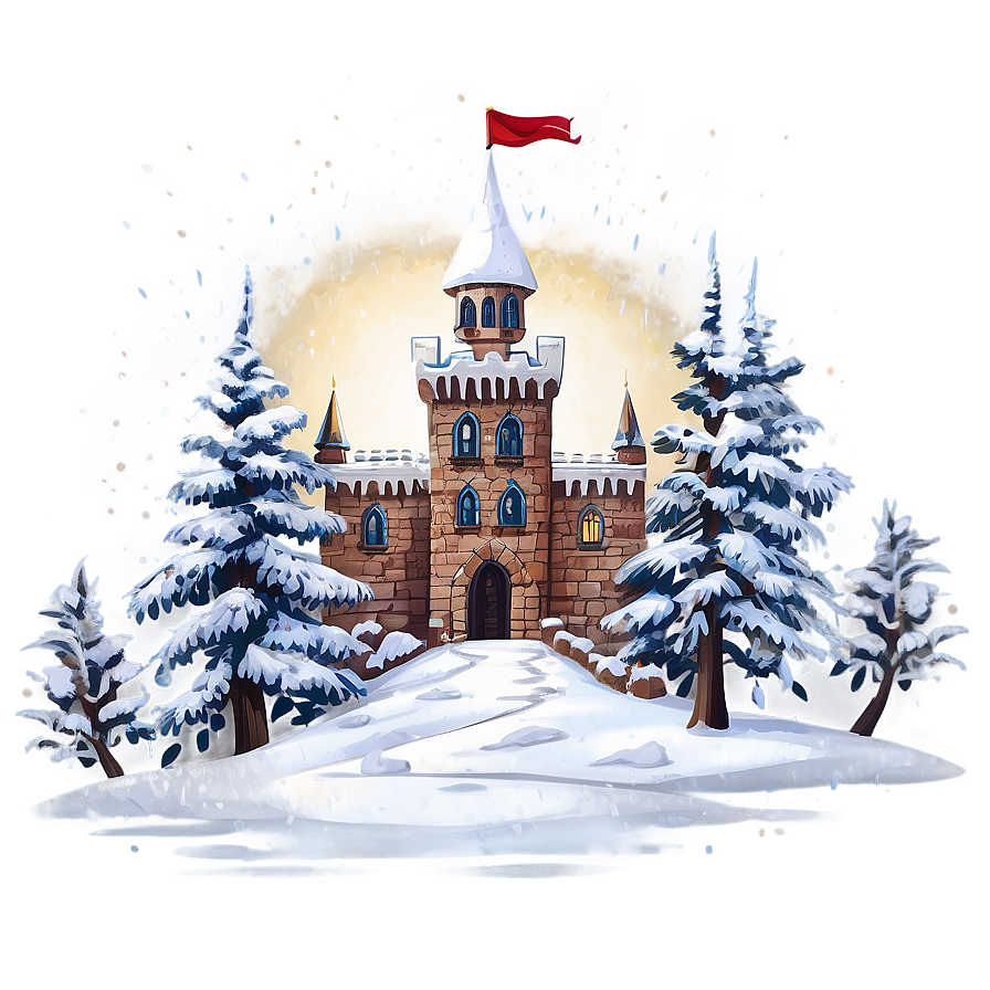 Snowfall On Castle Png 26 PNG image